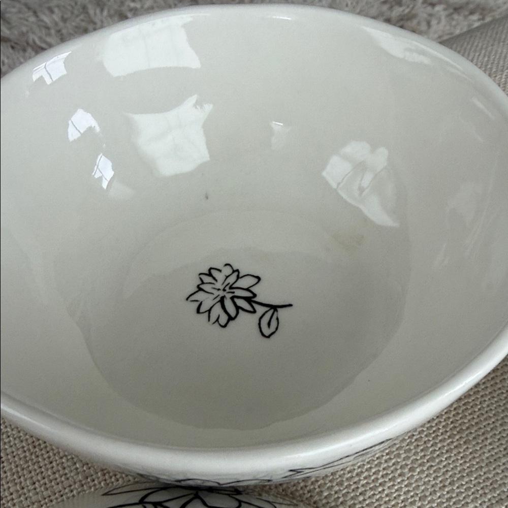 Anthro Set of 3 White Ceramic Bowls - Picture 10 of 10